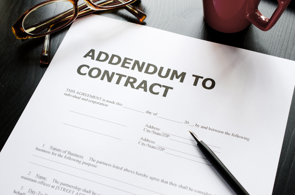 addendum to contract